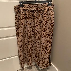 J crew midi animal print skirt!